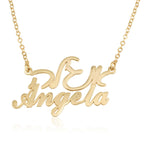 Hebrew And English Double Name Necklace
