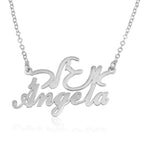 Hebrew And English Double Name Necklace