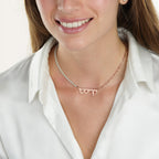 Hebrew Half Pearls Half Paperclip Name Necklace La Vie Bien Hebrew Half Pearls Half Paperclip Name Necklace