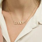 Hebrew Name Necklace with Star Of David La Vie Bien Hebrew Name Necklace with Star Of David