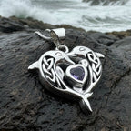 Hebrides Celtic Dolphin Necklace in Sterling Silver Pendant La Vie Bien Hebrides Celtic Dolphin Necklace in Sterling Silver