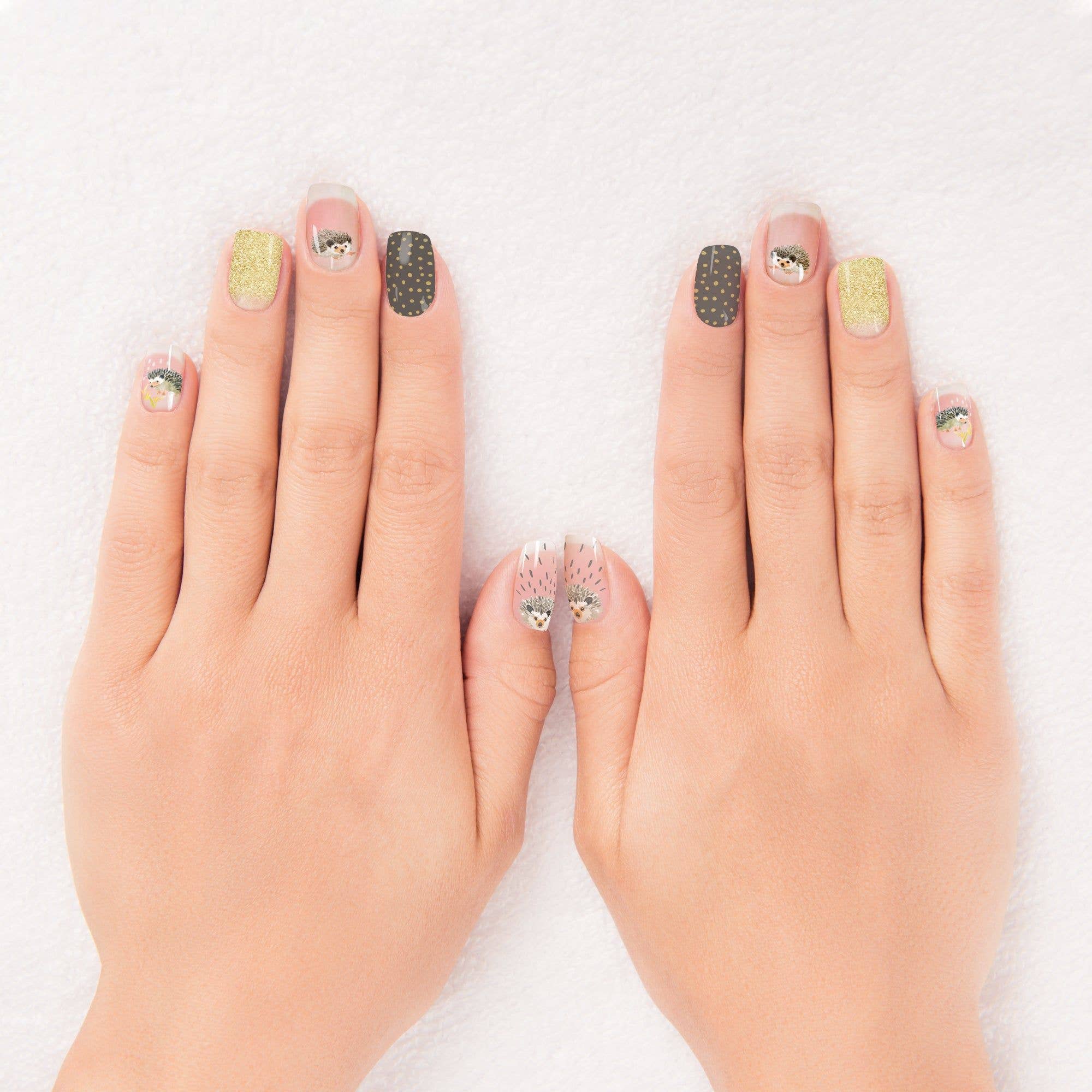 Hedgehogs Nail Wrap Kit | Porcupine Nail Care Arts Tools Accessories | On - the - go Travel Kit
