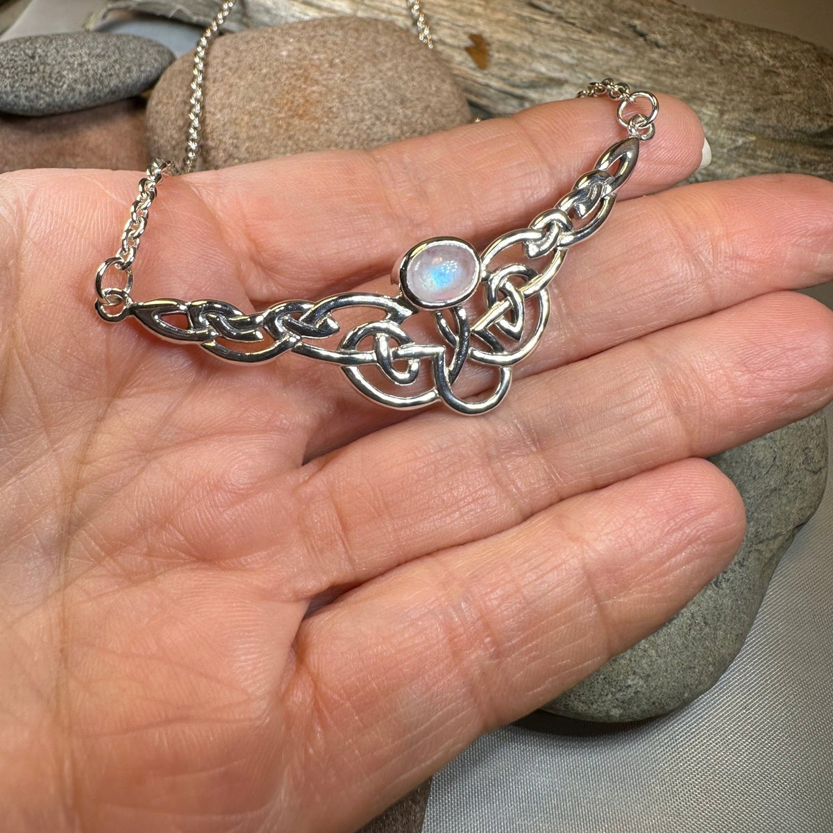 Helen Celtic Knot Necklace in Sterling Silver Necklet La Vie Bien Helen Celtic Knot Necklace in Sterling Silver