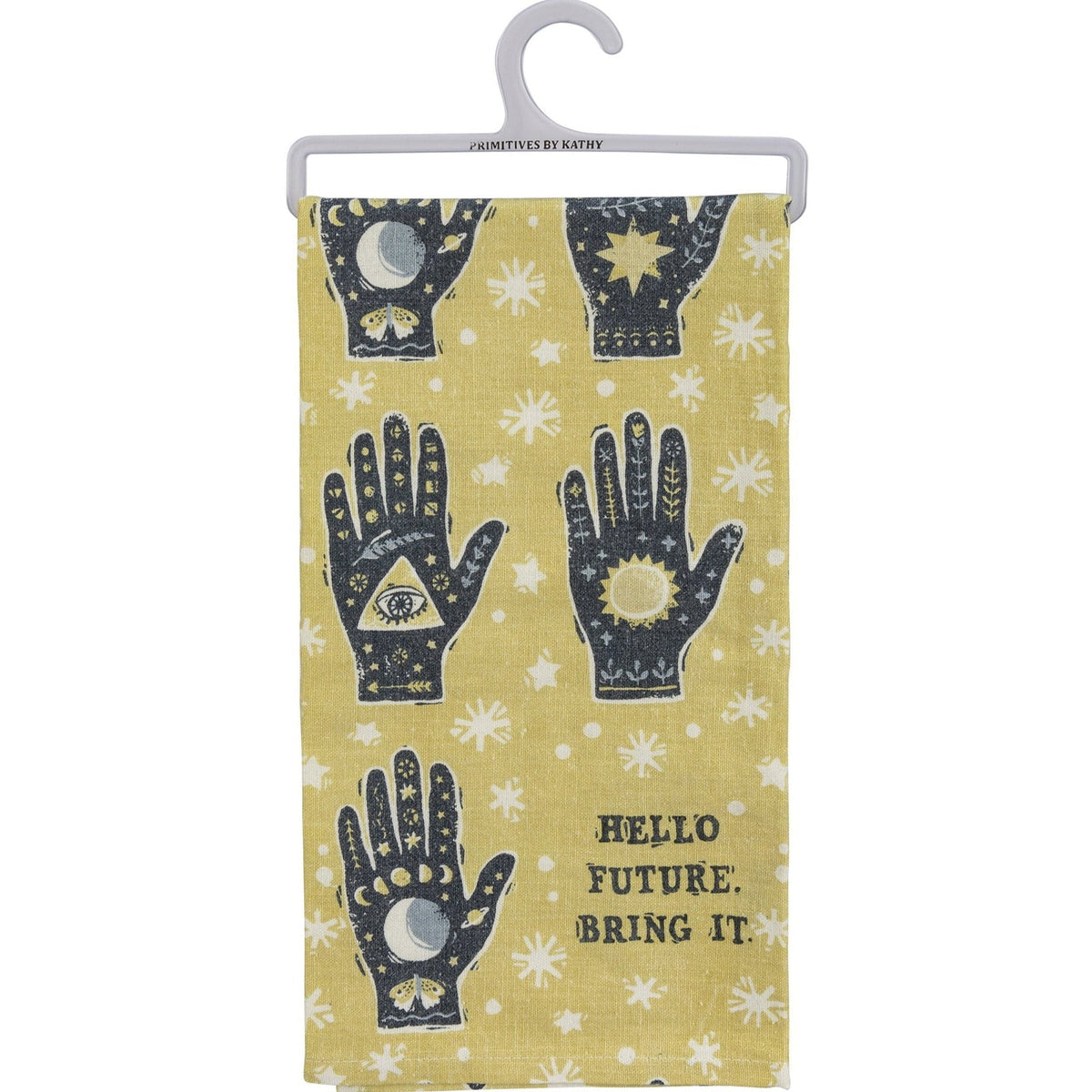 Hello Future Bring It Mystical Hand Dish Cloth Towel | All-Over Astrology Design | 20" x 26" Dish Towel La Vie Bien Hello Future Bring It Mystical Hand Dish Cloth Towel | All-Over Astrology Design | 20" x 26"