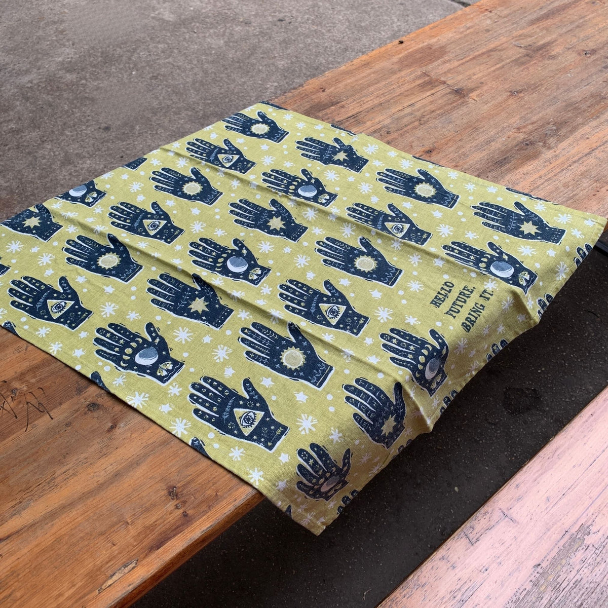 Hello Future Bring It Mystical Hand Dish Cloth Towel | All-Over Astrology Design | 20" x 26" Dish Towel La Vie Bien Hello Future Bring It Mystical Hand Dish Cloth Towel | All-Over Astrology Design | 20" x 26"