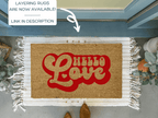 Hello Love Valentine's Day Doormat by Nickel Designs Custom Doormats
