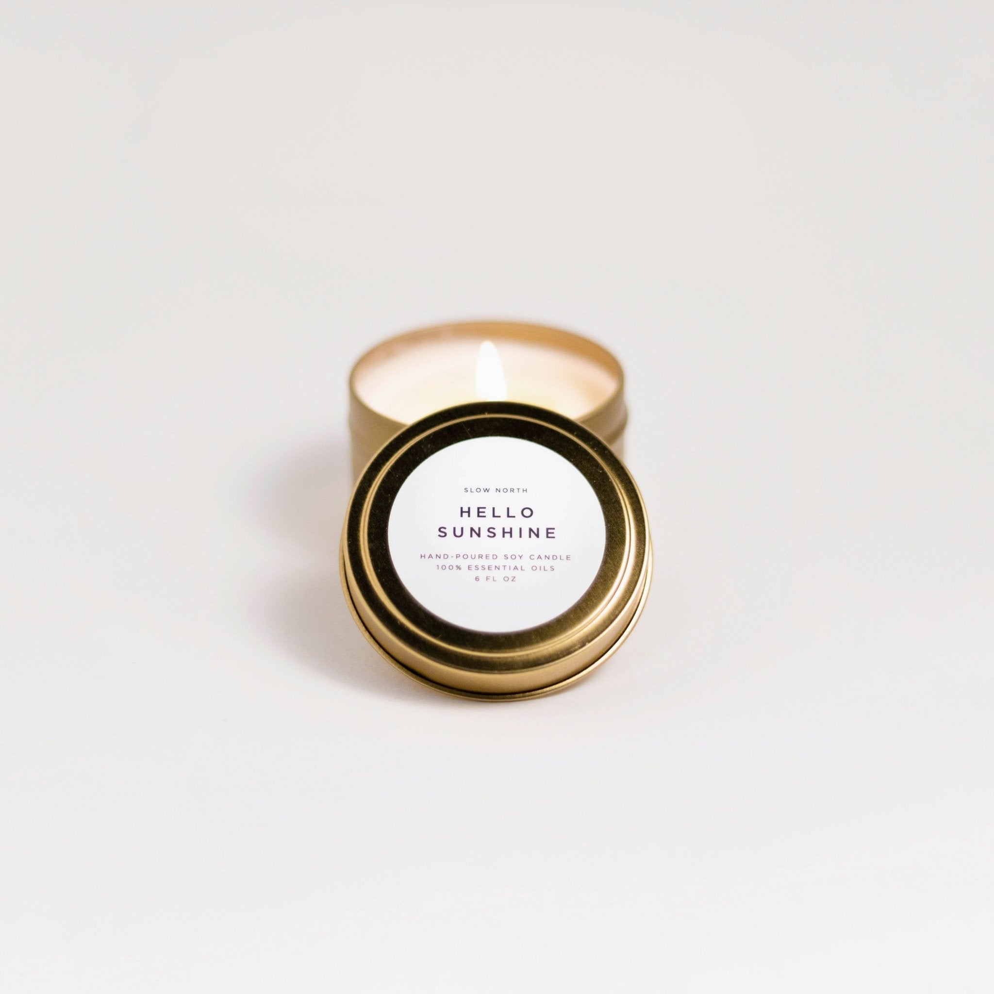 Hello Sunshine - Grapefruit + Geranium + Lime Travel Tin Candles La Vie Bien Hello Sunshine - Grapefruit + Geranium + Lime
