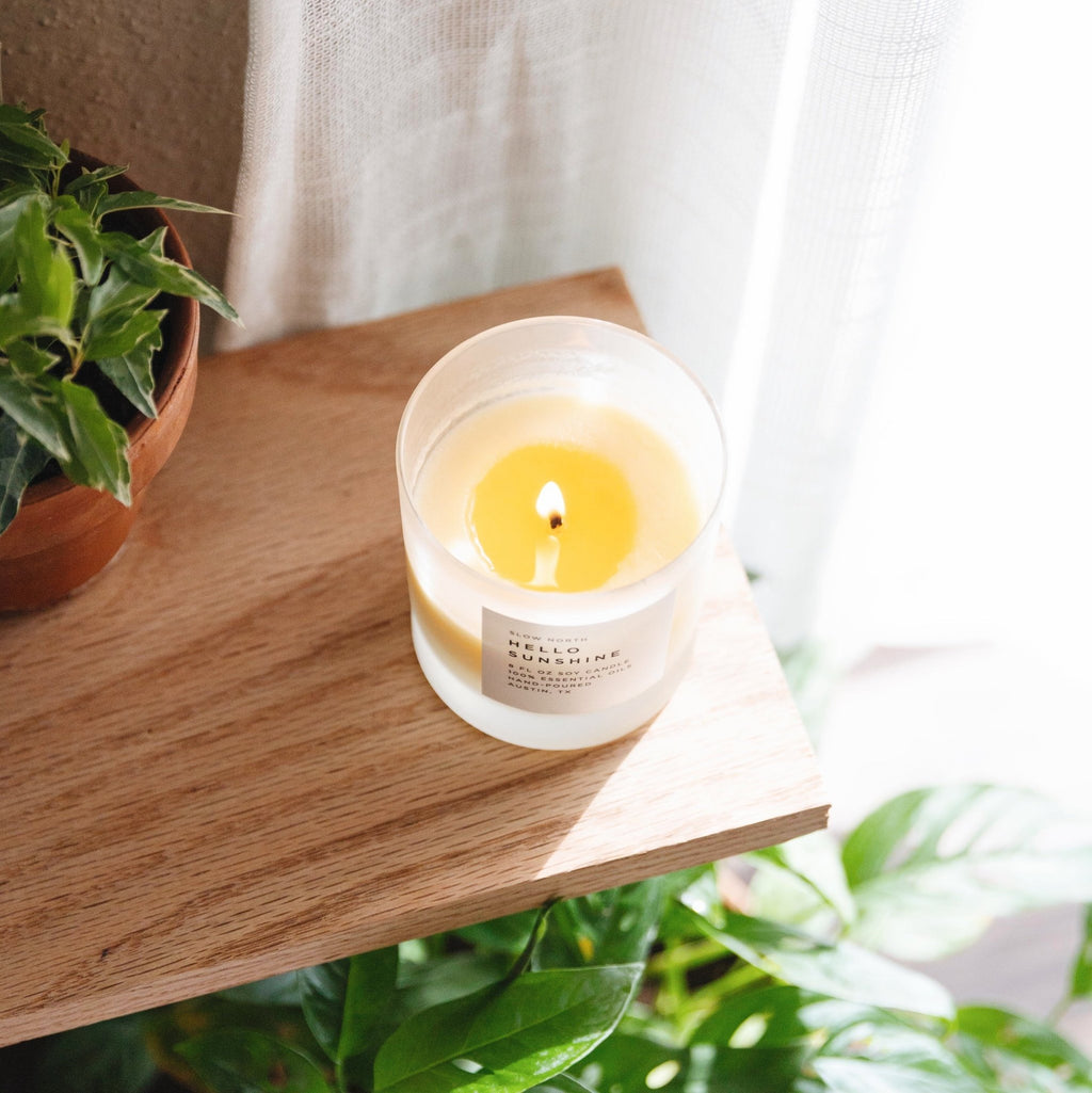 Hello Sunshine - Signature Candle (Grapefruit + Geranium + Lime) Frosted Candles La Vie Bien Hello Sunshine - Signature Candle (Grapefruit + Geranium + Lime)