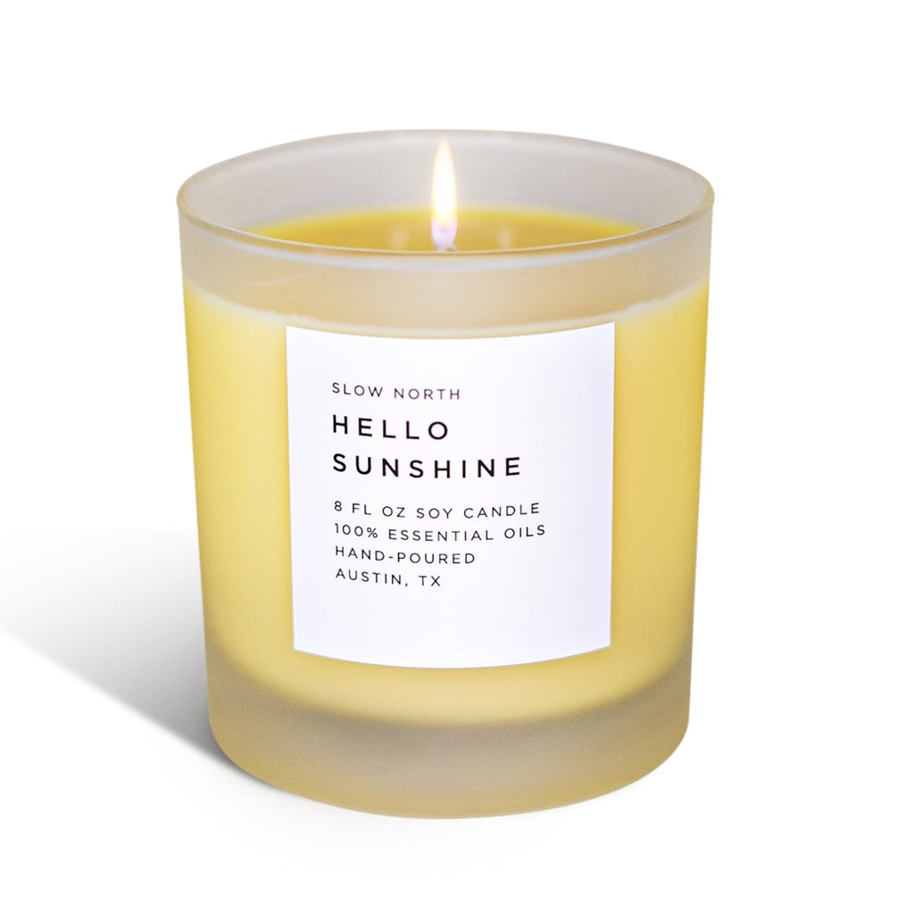 Hello Sunshine - Signature Candle (Grapefruit + Geranium + Lime) Frosted Candles La Vie Bien Hello Sunshine - Signature Candle (Grapefruit + Geranium + Lime)