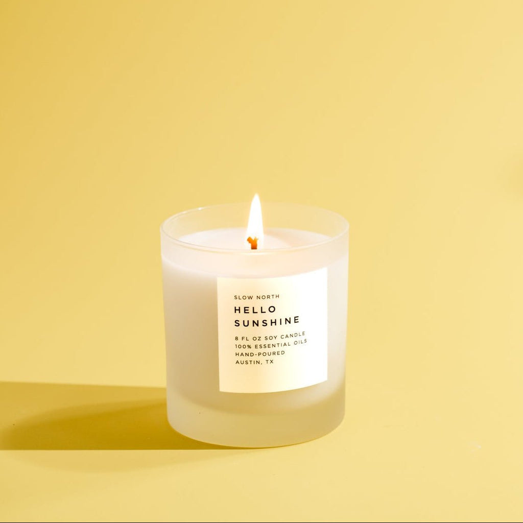 Hello Sunshine - Signature Candle (Grapefruit + Geranium + Lime) Frosted Candles La Vie Bien Hello Sunshine - Signature Candle (Grapefruit + Geranium + Lime)