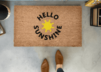 Hello Sunshine Summer Doormat by Nickel Designs Custom Doormats