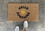 Hello Sunshine Summer Doormat by Nickel Designs Custom Doormats