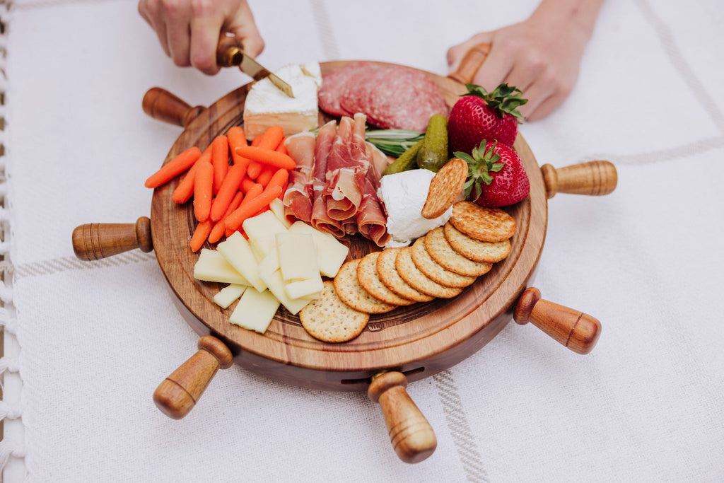 Helmsman Lazy Susan Cheese Board with Tool Set Core La Vie Bien Helmsman Lazy Susan Cheese Board with Tool Set
