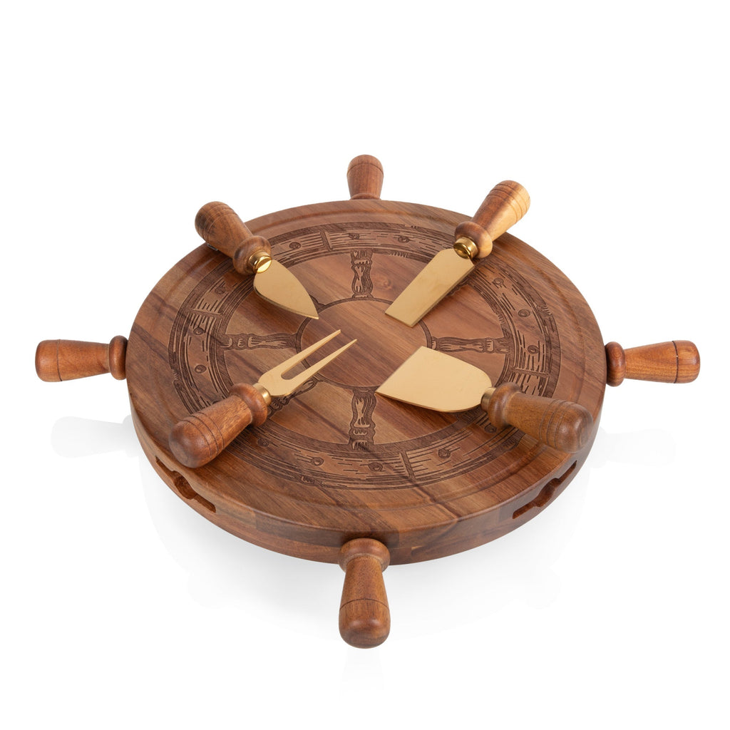 Helmsman Lazy Susan Cheese Board with Tool Set Core La Vie Bien Helmsman Lazy Susan Cheese Board with Tool Set