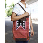 Hemp Net Leather Shoulder Bag - Thailand Bags La Vie Bien Hemp Net Leather Shoulder Bag - Thailand