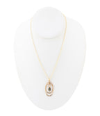Henley Blue Abalone Golden Pendant Necklace Necklaces La Vie Bien Henley Blue Abalone Golden Pendant Necklace