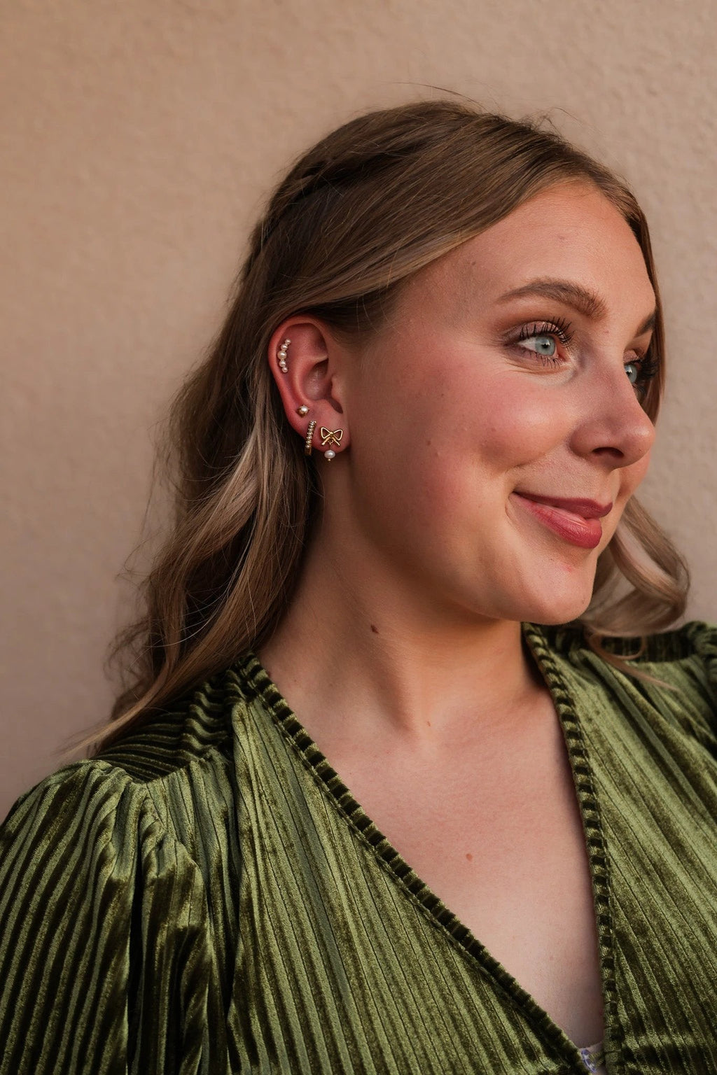 Hepburn Flat Back Stud by Rose & Clay