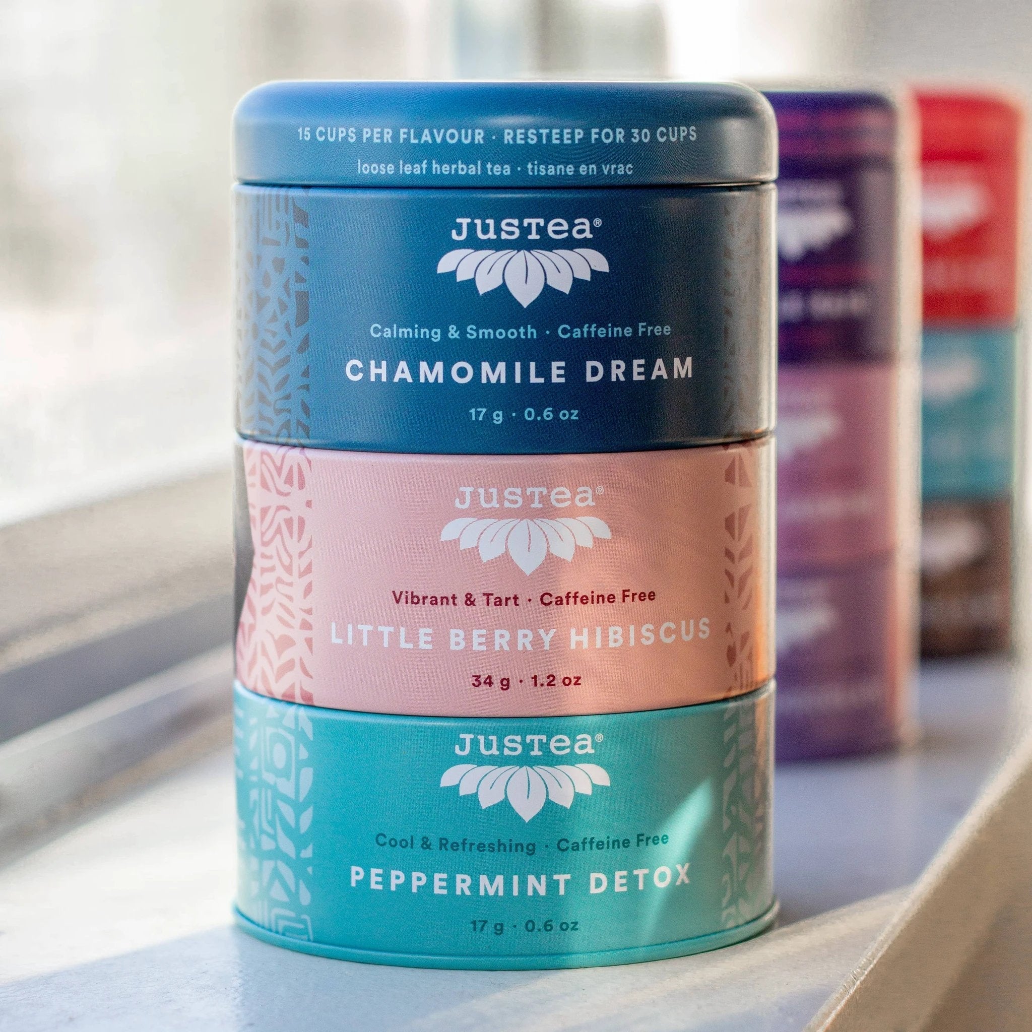 Herbal Tea Trio Tin & Spoon - Organic, Fair-Trade Tea Gift by Ethical Trade Co