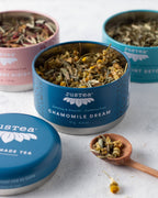 Herbal Tea Trio Tin & Spoon - Organic, Fair-Trade Tea Gift by Ethical Trade Co