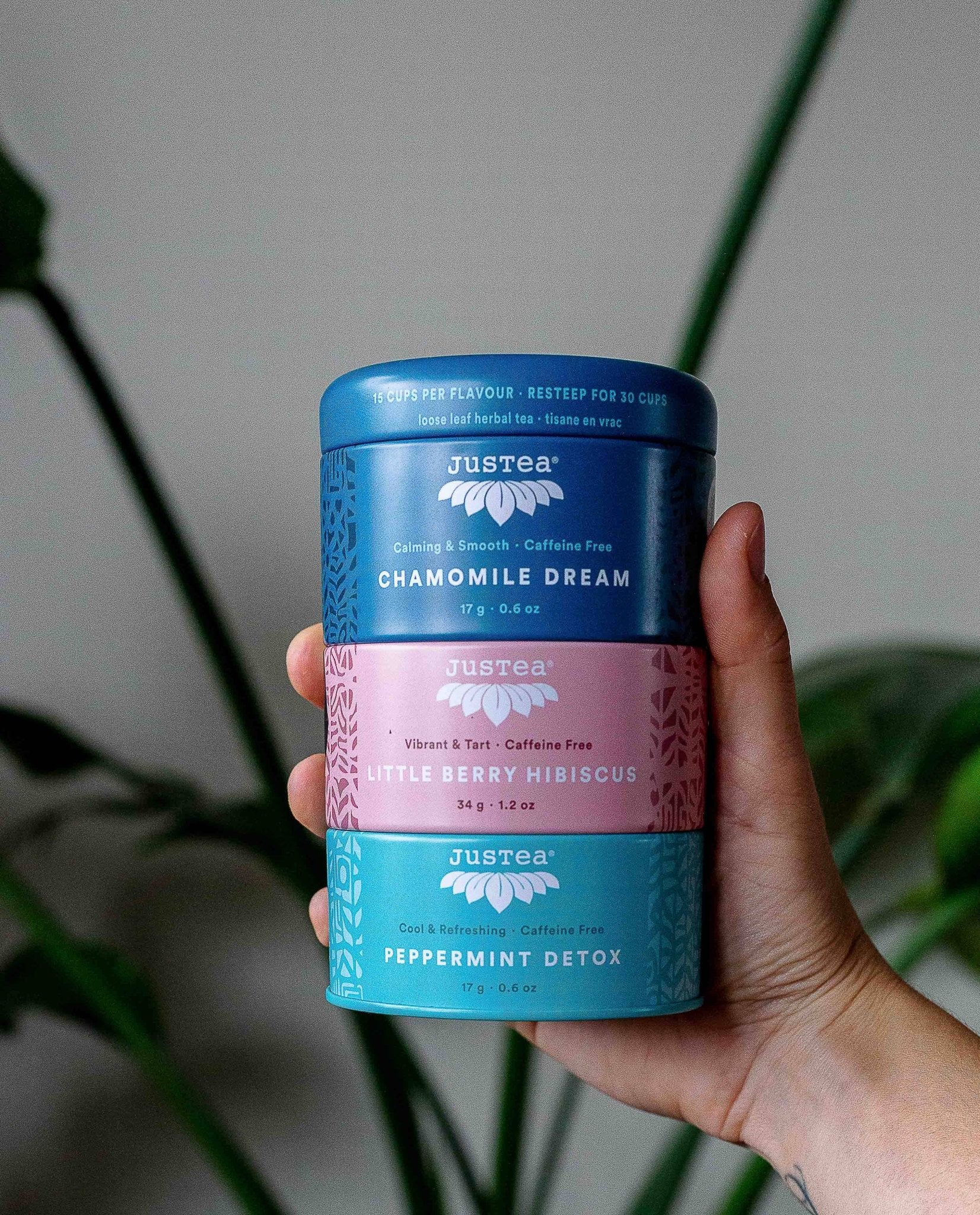 Herbal Tea Trio Tin & Spoon - Organic, Fair-Trade Tea Gift by Ethical Trade Co