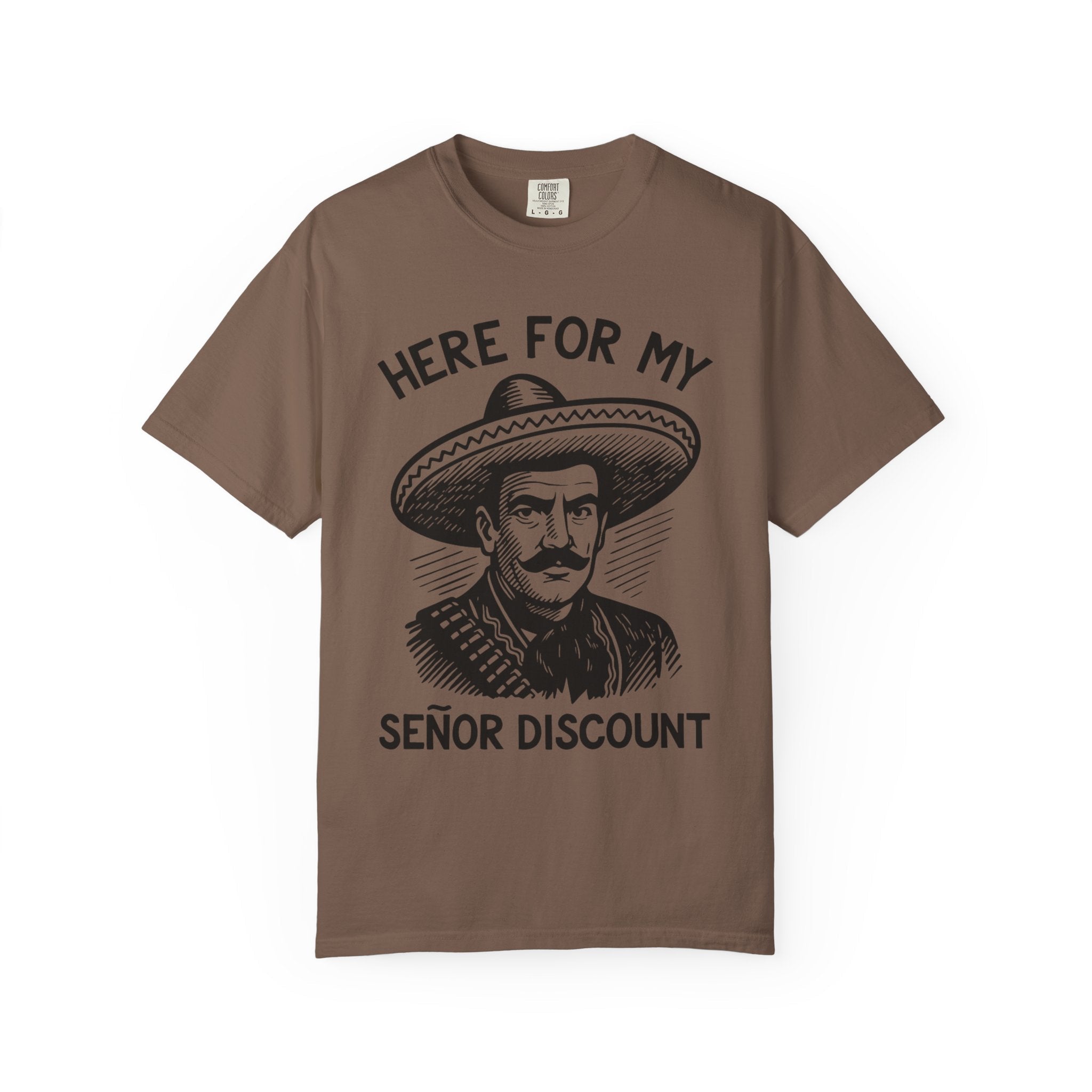 Here For My Señor Discount Mariachi Sombrero Retirement T-shirt | Funny Latino | 3 Colors T-Shirt La Vie Bien Here For My Señor Discount Mariachi Sombrero Retirement T-shirt | Funny Latino | 3 Colors