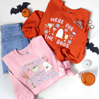 Here for the Booos Adult Halloween Sweatshirt by Benny and Ray Apparel