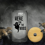 Here for the Boos Halloween Snowglobe Glitter Iced Coffee Cup Drinkware La Vie Bien Here for the Boos Halloween Snowglobe Glitter Iced Coffee Cup