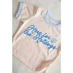 Here for the Hotdogs Organic Cotton Kids Baseball Tee by Polished Prints
