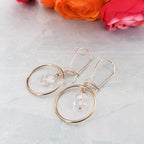 Herkimer Diamond Chandelier Hoop Earrings Crystal Earrings La Vie Bien Herkimer Diamond Chandelier Hoop Earrings