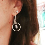 Herkimer Diamond Chandelier Hoop Earrings Crystal Earrings La Vie Bien Herkimer Diamond Chandelier Hoop Earrings