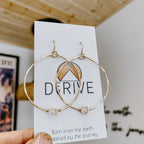 Herkimer Diamond Hoop Earrings by Derive Jewelry