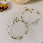 Herkimer Diamond Hoop Earrings by Derive Jewelry