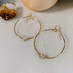 Herkimer Diamond Hoop Earrings by Derive Jewelry