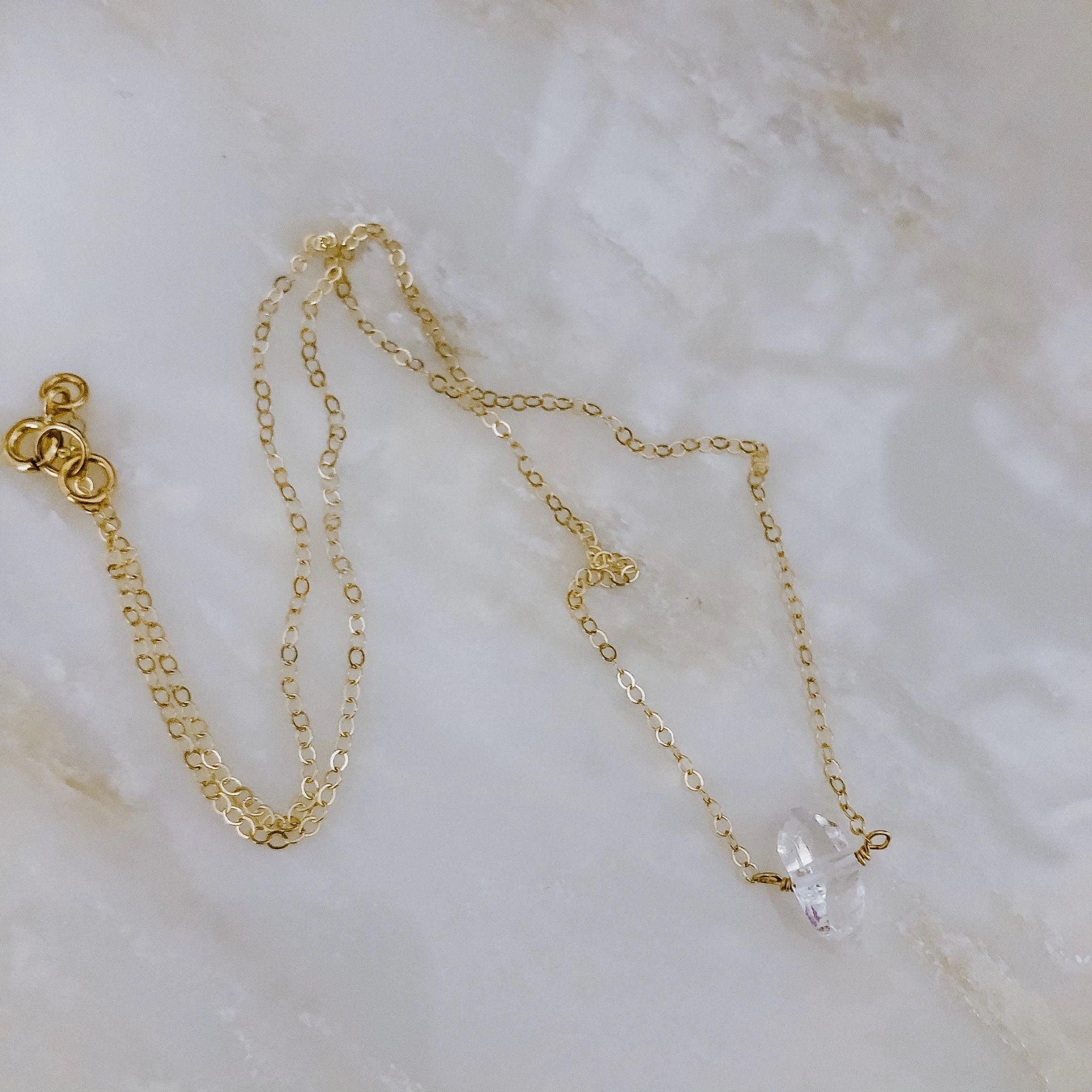 Herkimer Diamond Necklace by Derive Jewelry