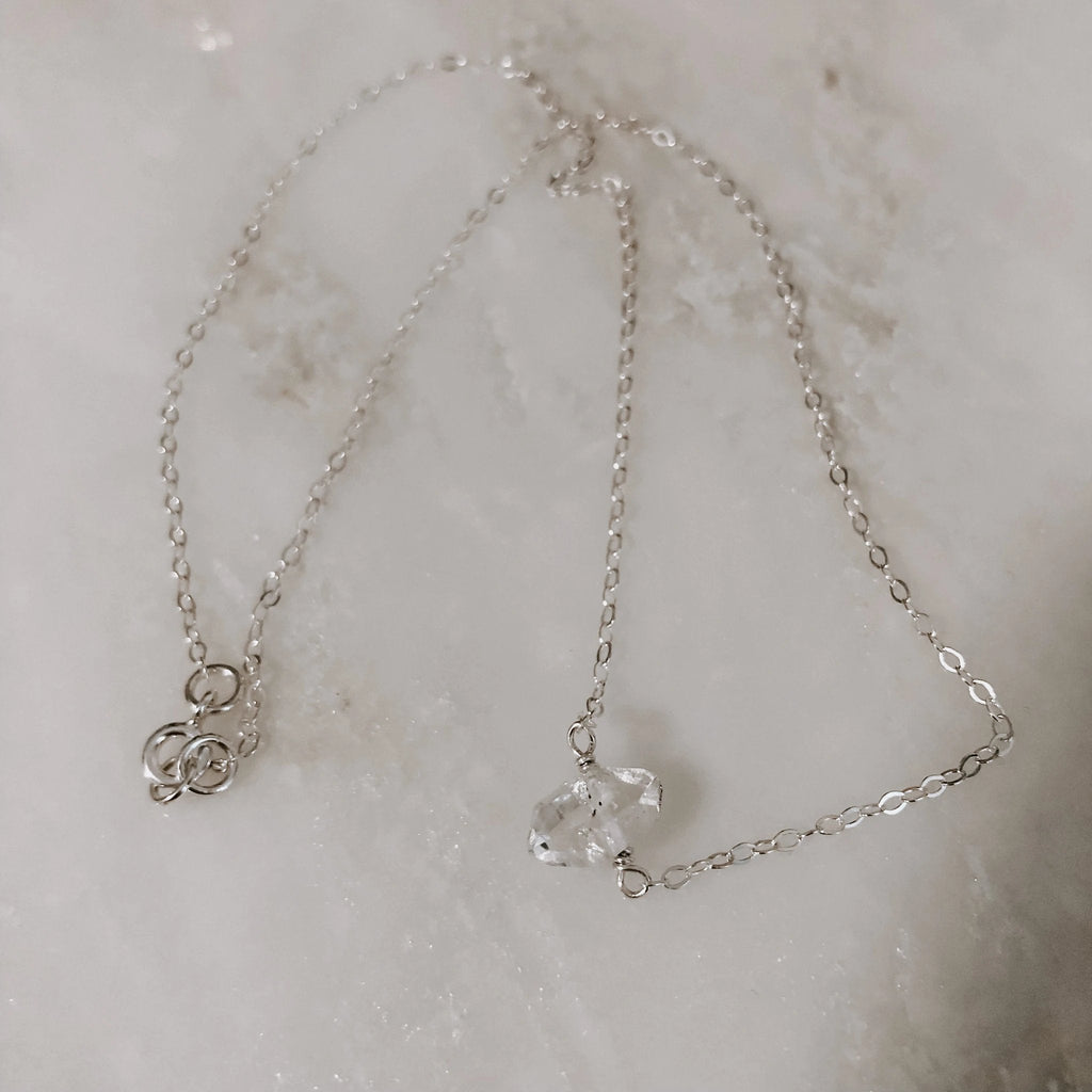 Herkimer Diamond Necklace by Derive Jewelry