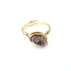 Herkimer Diamond Wire Wrapped Stacking Ring Finger Rings La Vie Bien Herkimer Diamond Wire Wrapped Stacking Ring