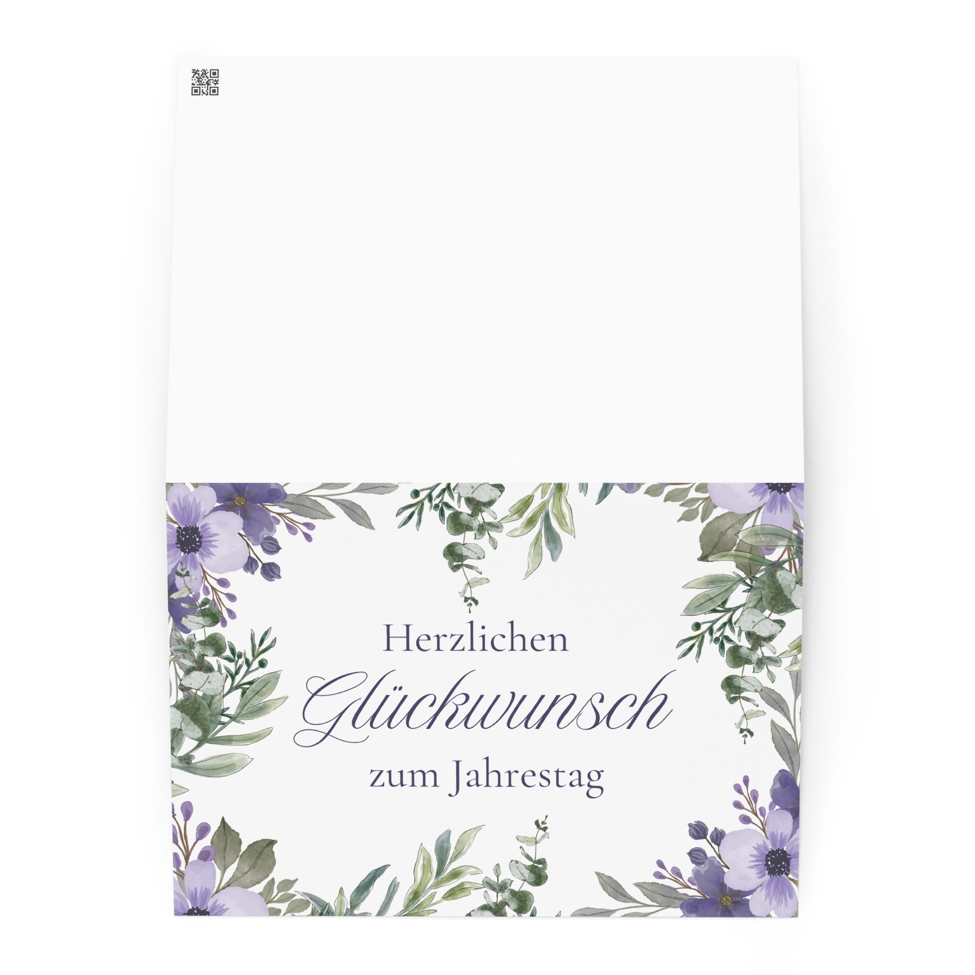 Herzlichen Glückwunsch zum Jahrestag (German) Happy Anniversary Greeting card, elegant floral border with envelope included Greeting card La Vie Bien Herzlichen Glückwunsch zum Jahrestag (German) Happy Anniversary Greeting card, elegant floral border with envelope included
