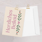 Herzliches Beileid German sympathy card, blank inside with envelope Paper products La Vie Bien Herzliches Beileid German sympathy card, blank inside with envelope