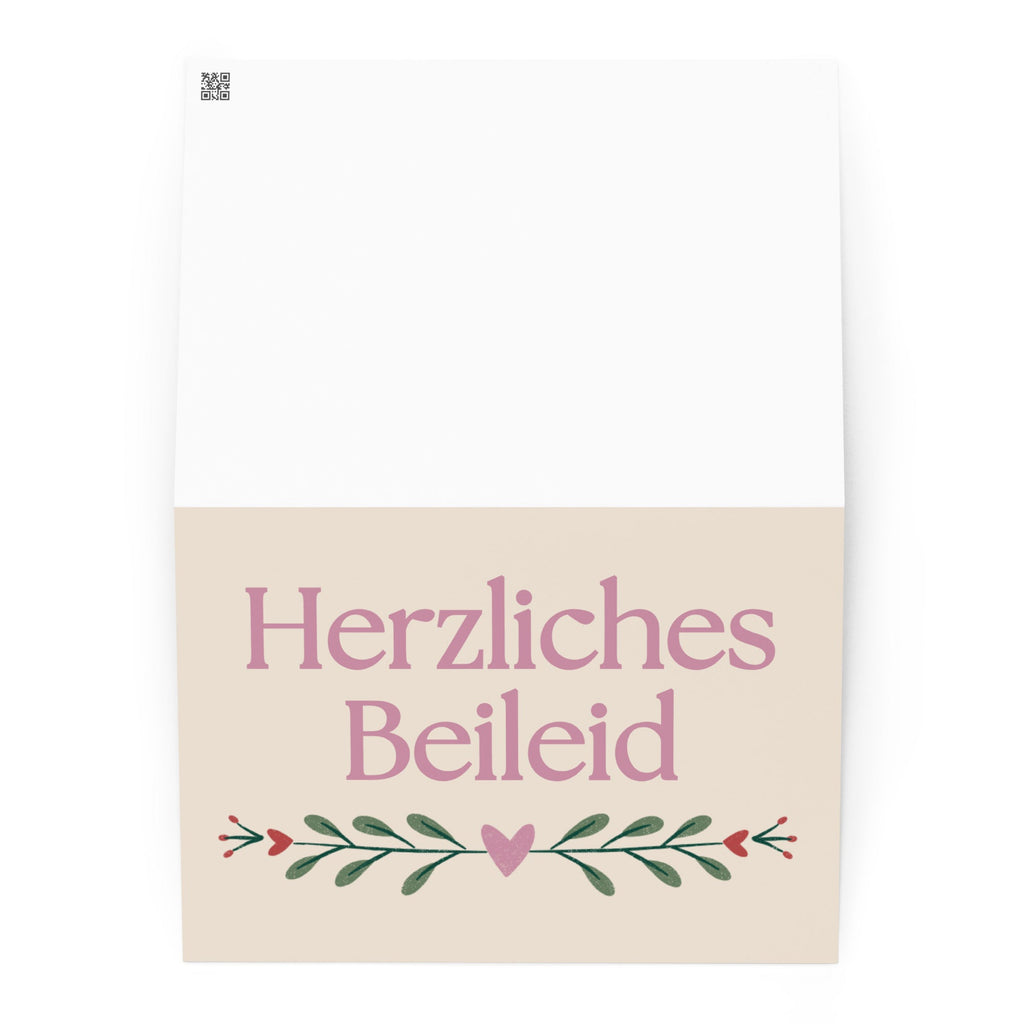Herzliches Beileid German sympathy card, blank inside with envelope Paper products La Vie Bien Herzliches Beileid German sympathy card, blank inside with envelope