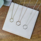 Hexagon Pendant Necklace by Lemons and Limes Boutique