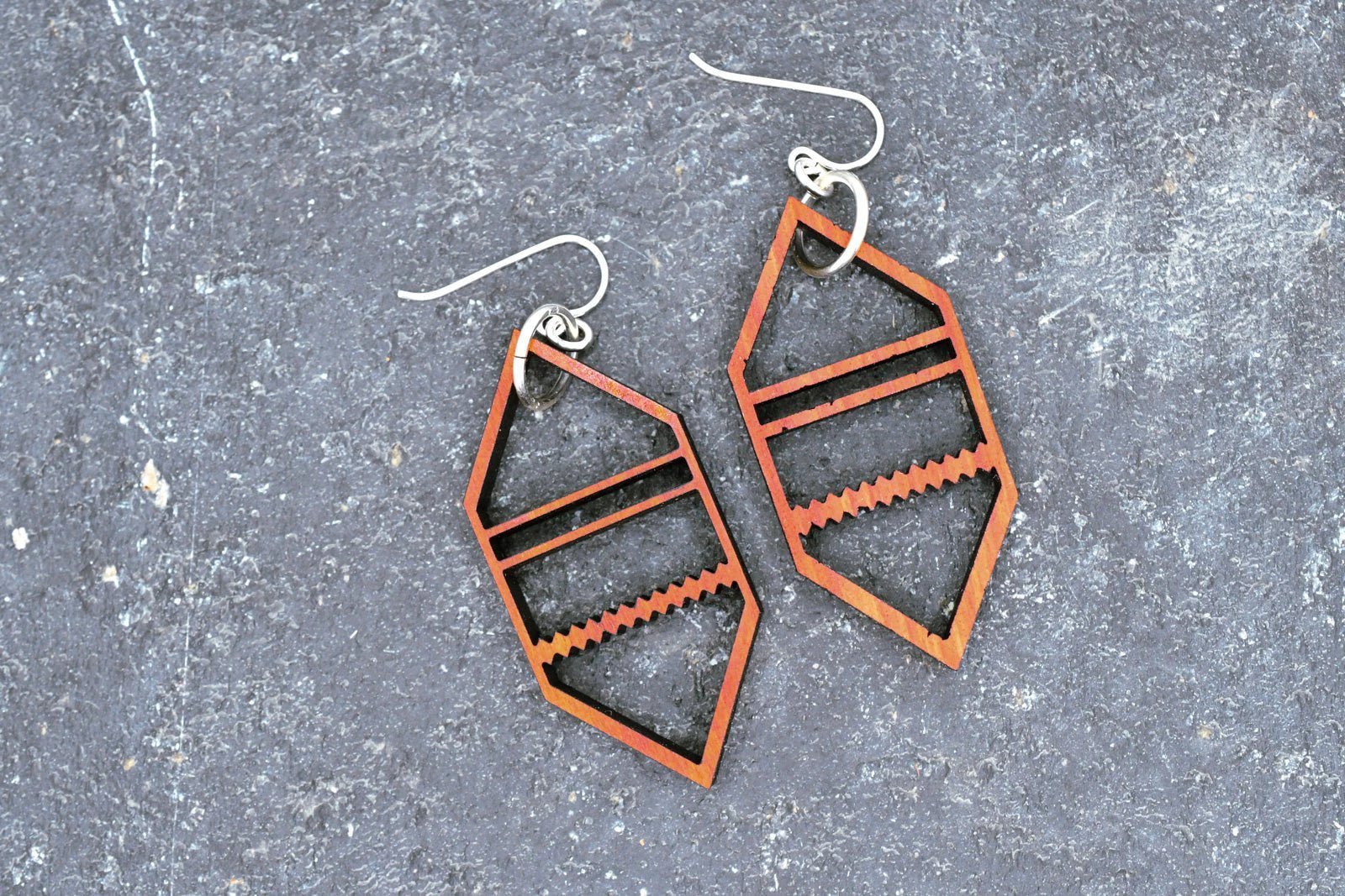 Hexagonal Earrings by PRW Made