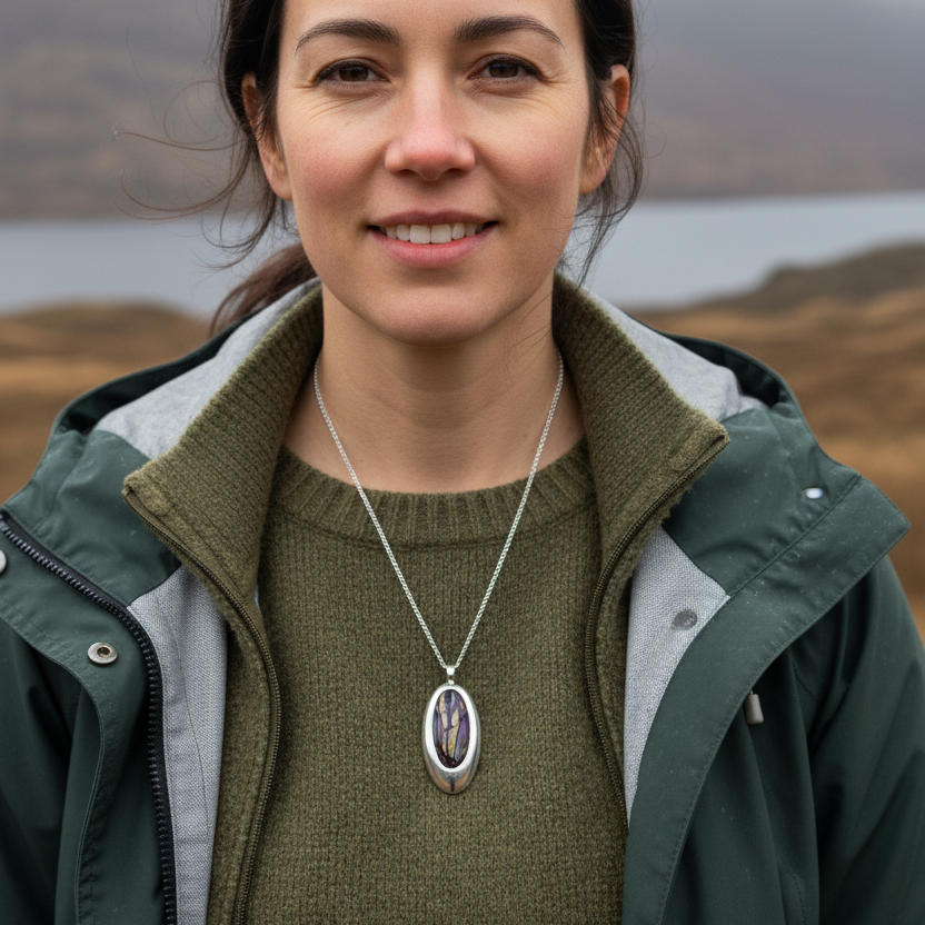 Scottish Highlands Heathergems Necklace - Handmade in Scotland