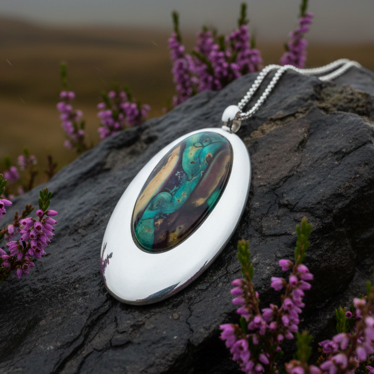 Scottish Highlands Heathergems Necklace - Handmade in Scotland