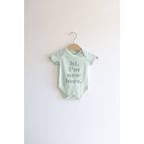 Hi, I'm New Here Mint Organic Cotton Baby Onesie by Polished Prints