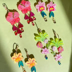 Hibiscus Acrylic Dangle Earrings Earrings and Accessories La Vie Bien Hibiscus Acrylic Dangle Earrings