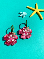 Hibiscus Flower Acrylic Earrings Earrings La Vie Bien Hibiscus Flower Acrylic Earrings