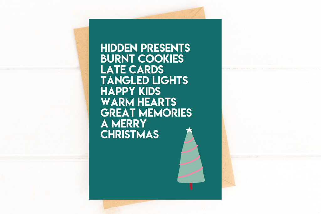 Hidden Presents Great Memories Christmas Card by Five Dot Post