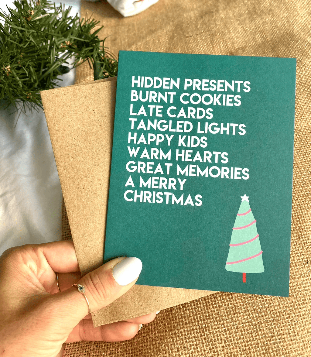 Hidden Presents Great Memories Christmas Card by Five Dot Post