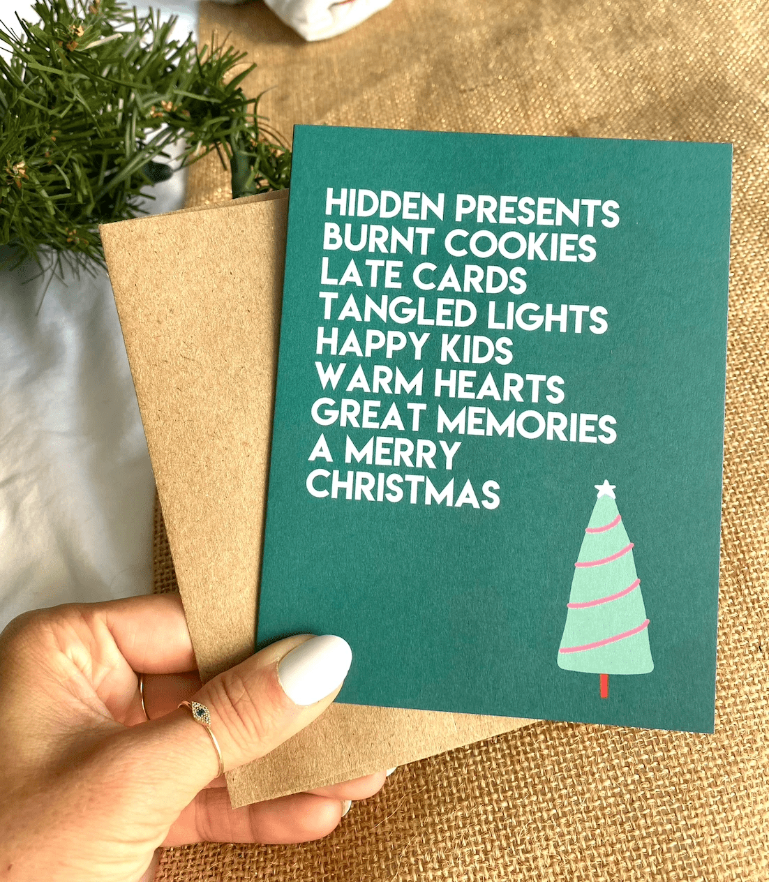 Hidden Presents Great Memories Christmas Card by Five Dot Post