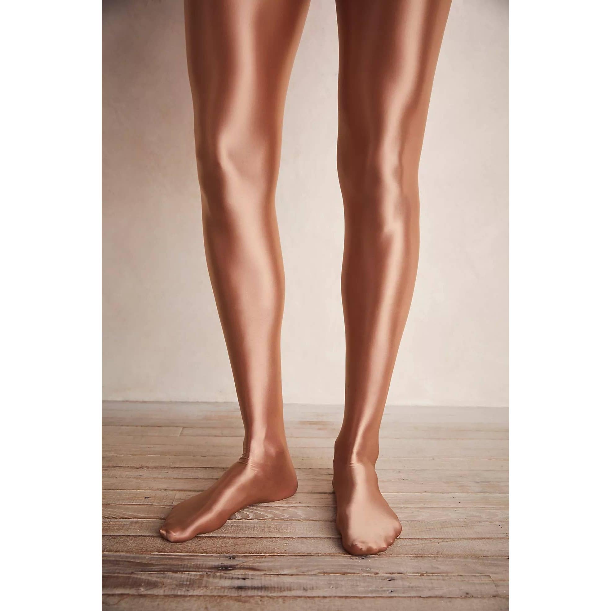 High Heel Jungle Liquid Mercury Tights in Tan or Black [Sizes SM - ML]